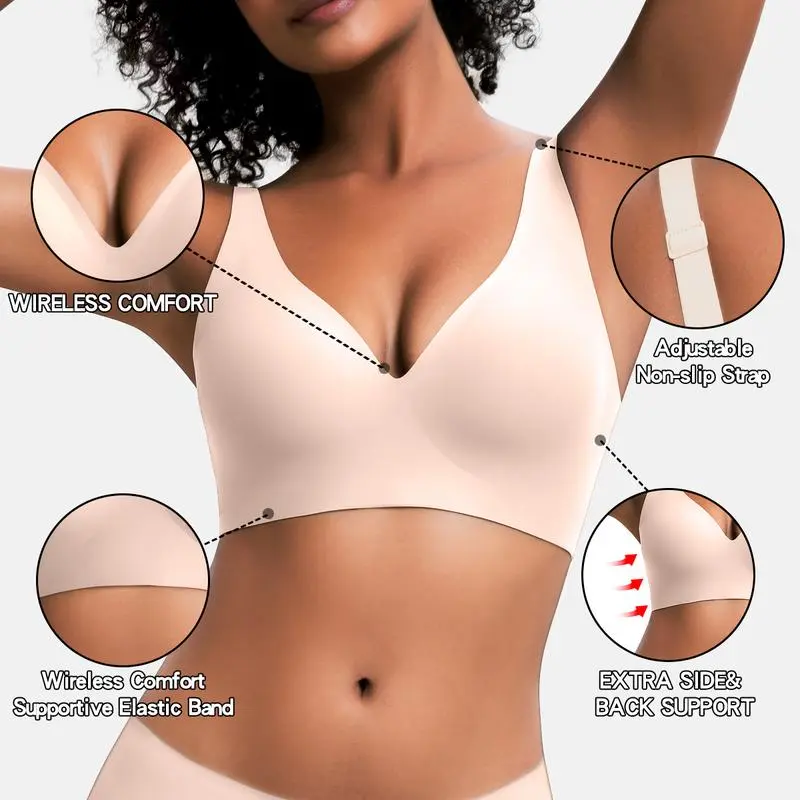 SheOn-Wireless Jelly bra - V style